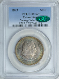 1893 50C Columbian PCGS MS67 CAC